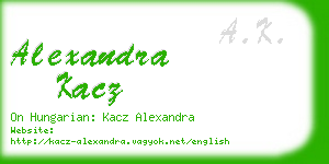 alexandra kacz business card
